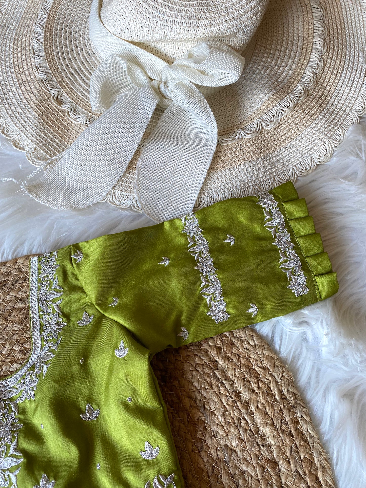 ZarI Embroidery Peplum Lehenga