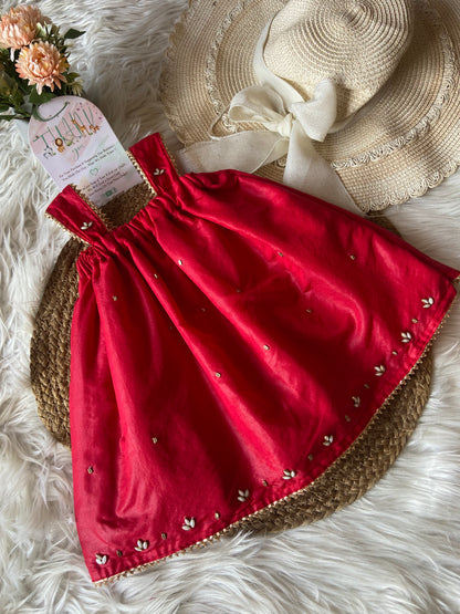 Red Gotta Co-ord Set
