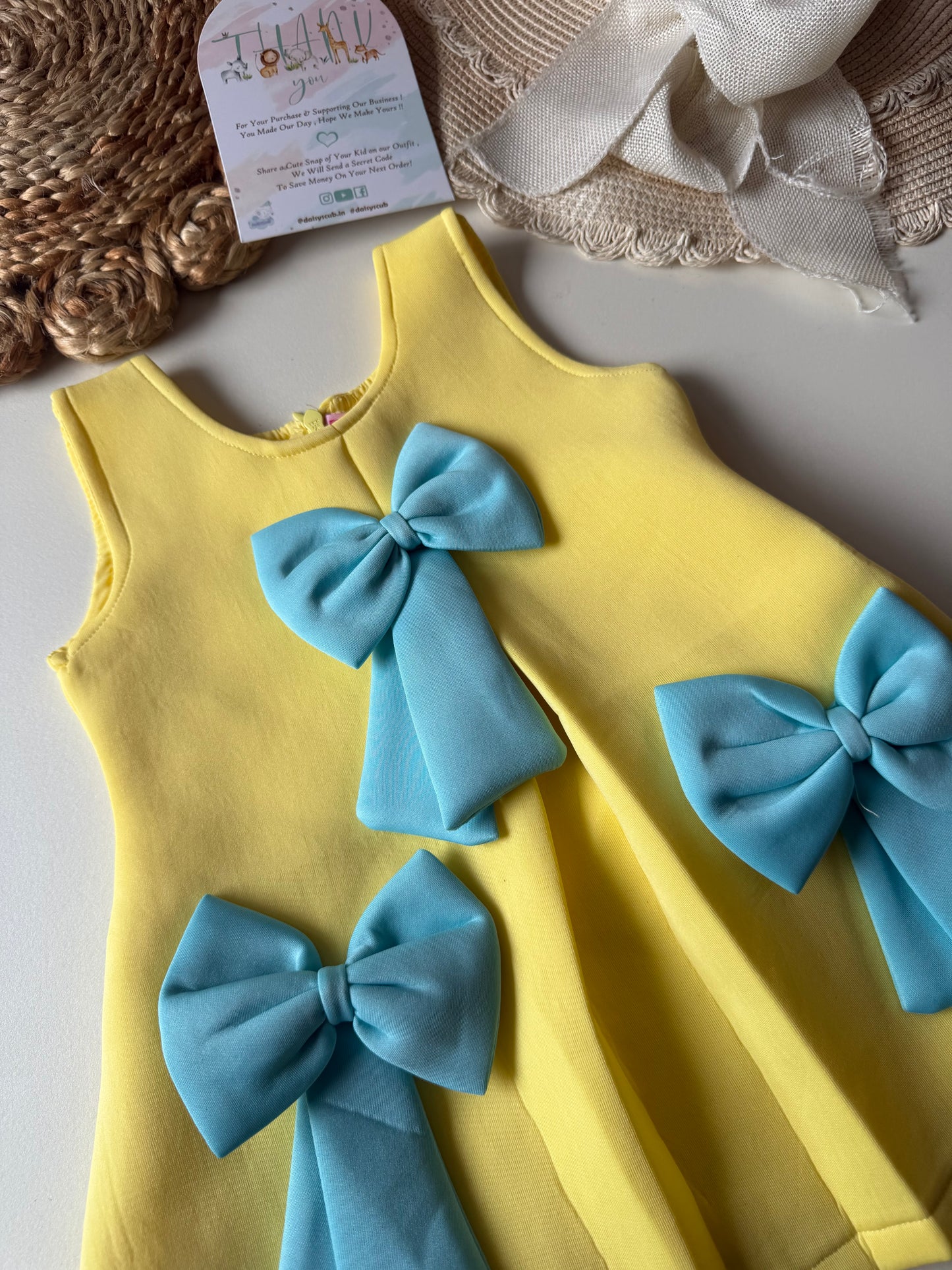 Aline Scuba Bow Frock in 2 Colours