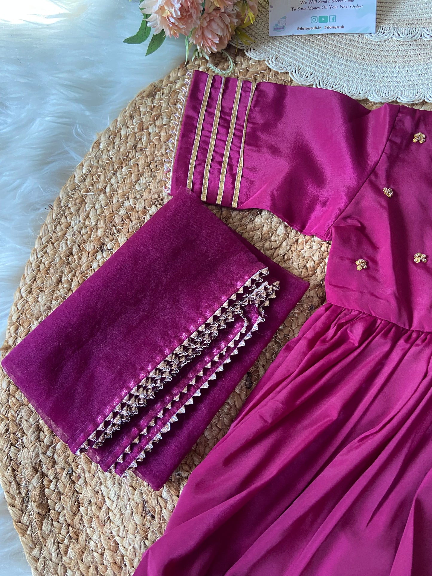 Anarkali Gottapatti Kurta set with Dupatta