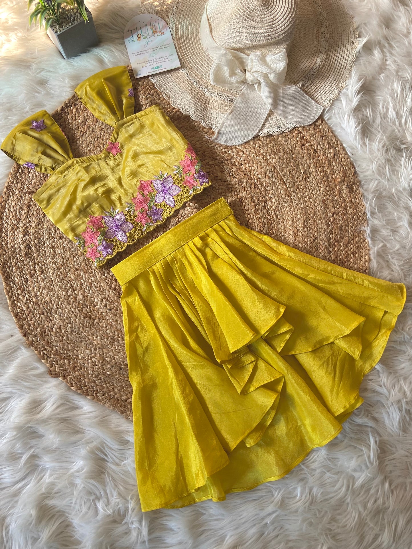 Pure Tissue laser Cut Drape Skirt