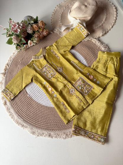 Sequin Zardosi Mehendi Green Coord Set