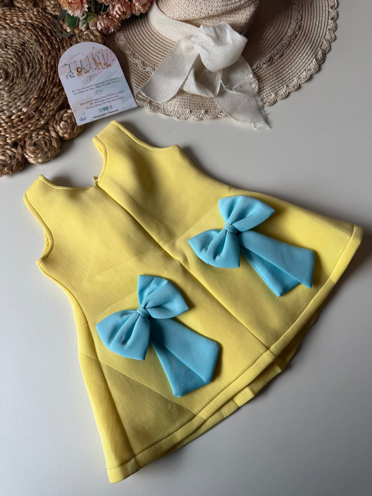 Aline Scuba Bow Frock in 2 Colours