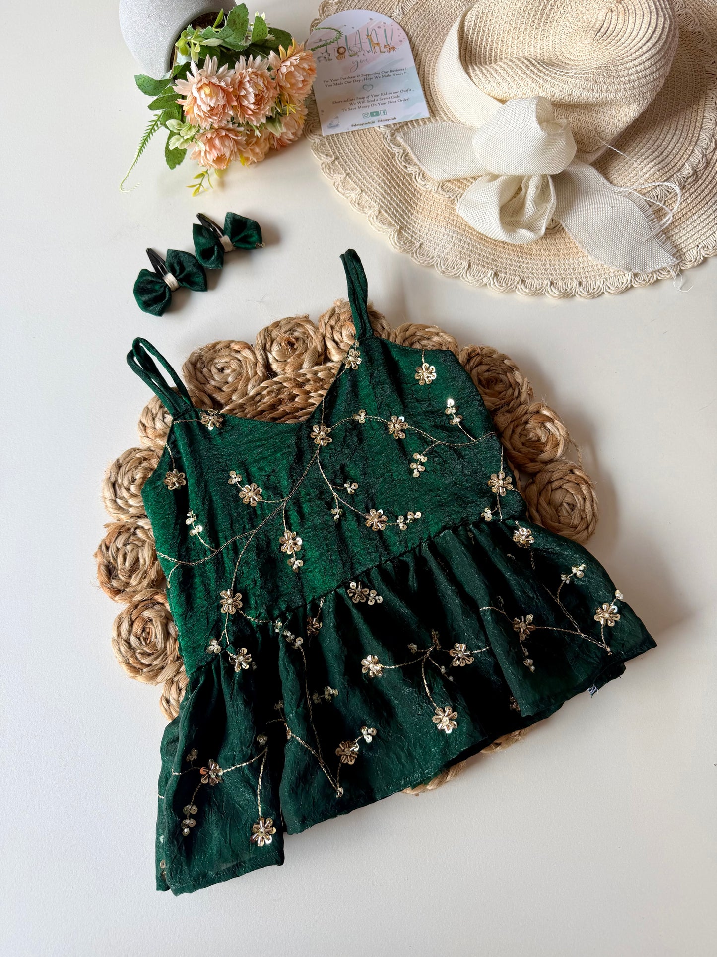 Embroidery sequin Work Peplum Co-ord Set