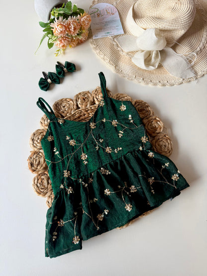 Embroidery sequin Work Peplum Co-ord Set