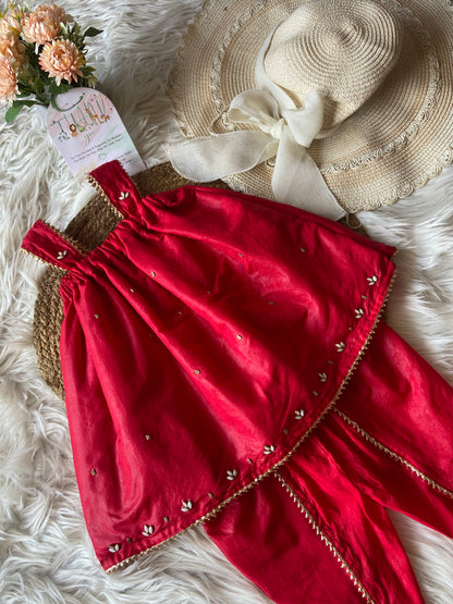 Red Gotta Co-ord Set