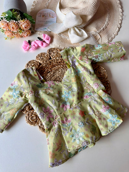 Cosmos Sequins Work Peplum Co-ord Set