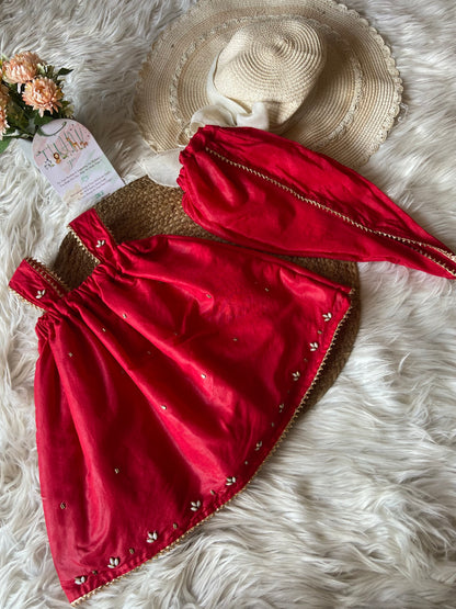 Red Gotta Co-ord Set
