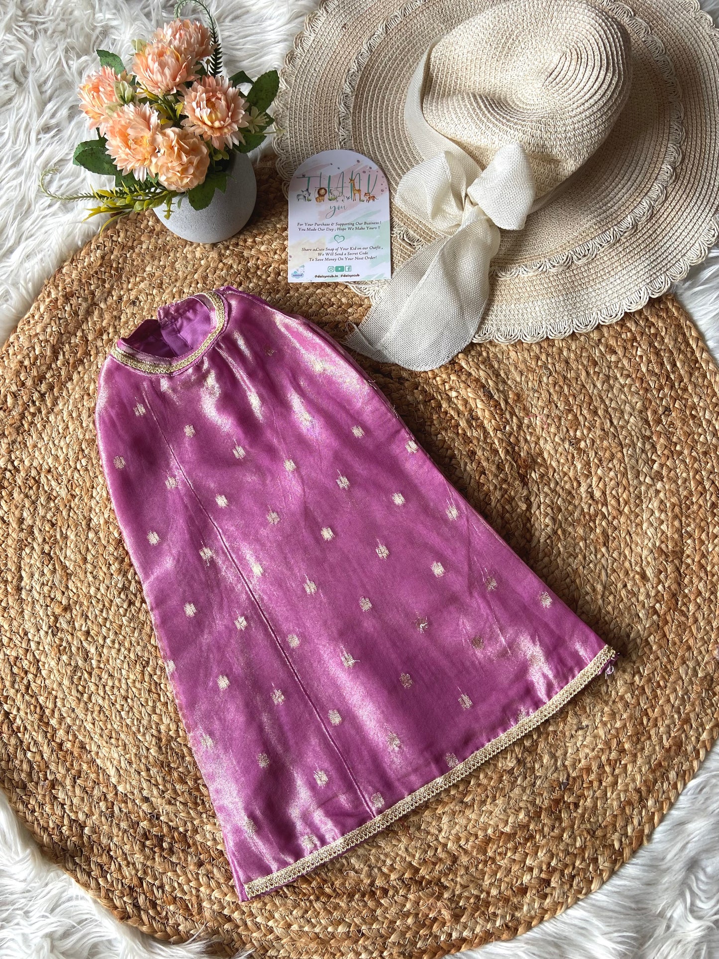 Tissue Butti Kurti with Tulip Pants