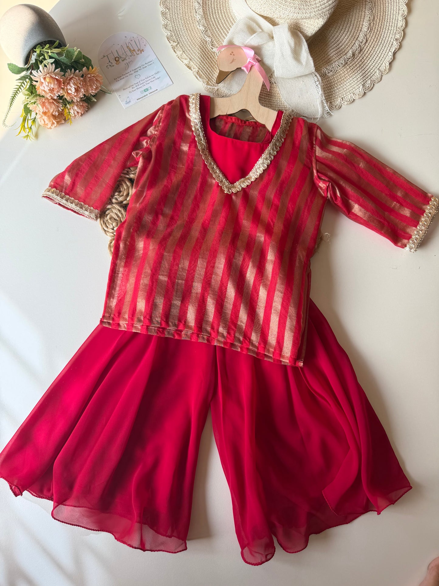 Striped 3 Pc Set with Inner & Pants