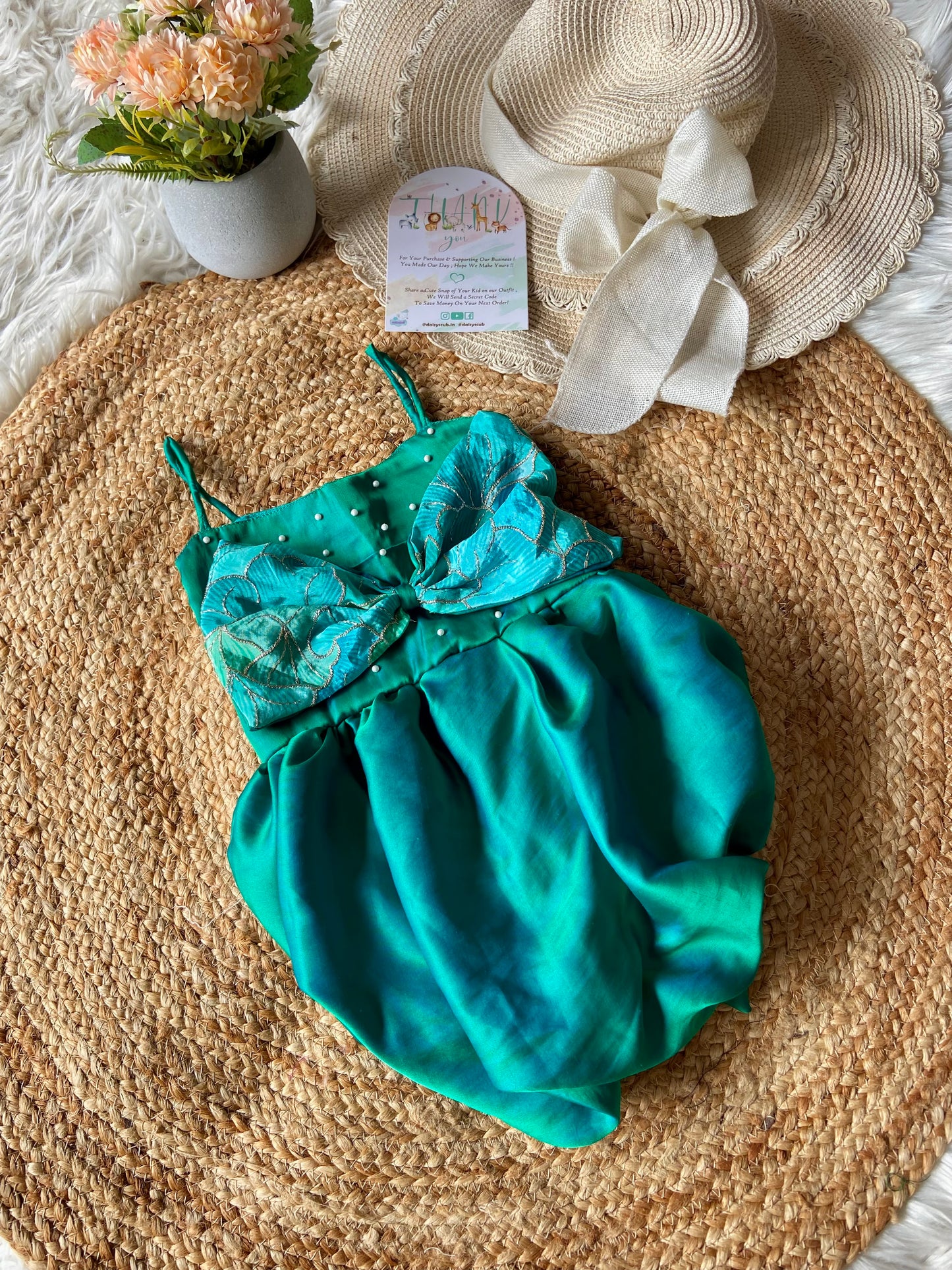 Peacock Bow Romper