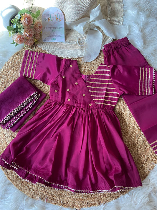 Anarkali Gottapatti Kurta set with Dupatta