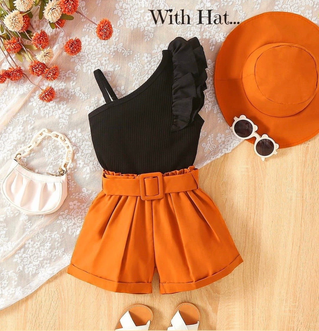 Black Co-Ord Set With Hat