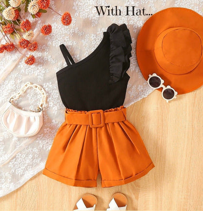 Black Co-Ord Set With Hat