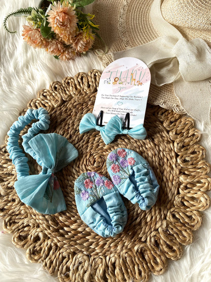 Soft Mul Cotton Skyblue Romper
