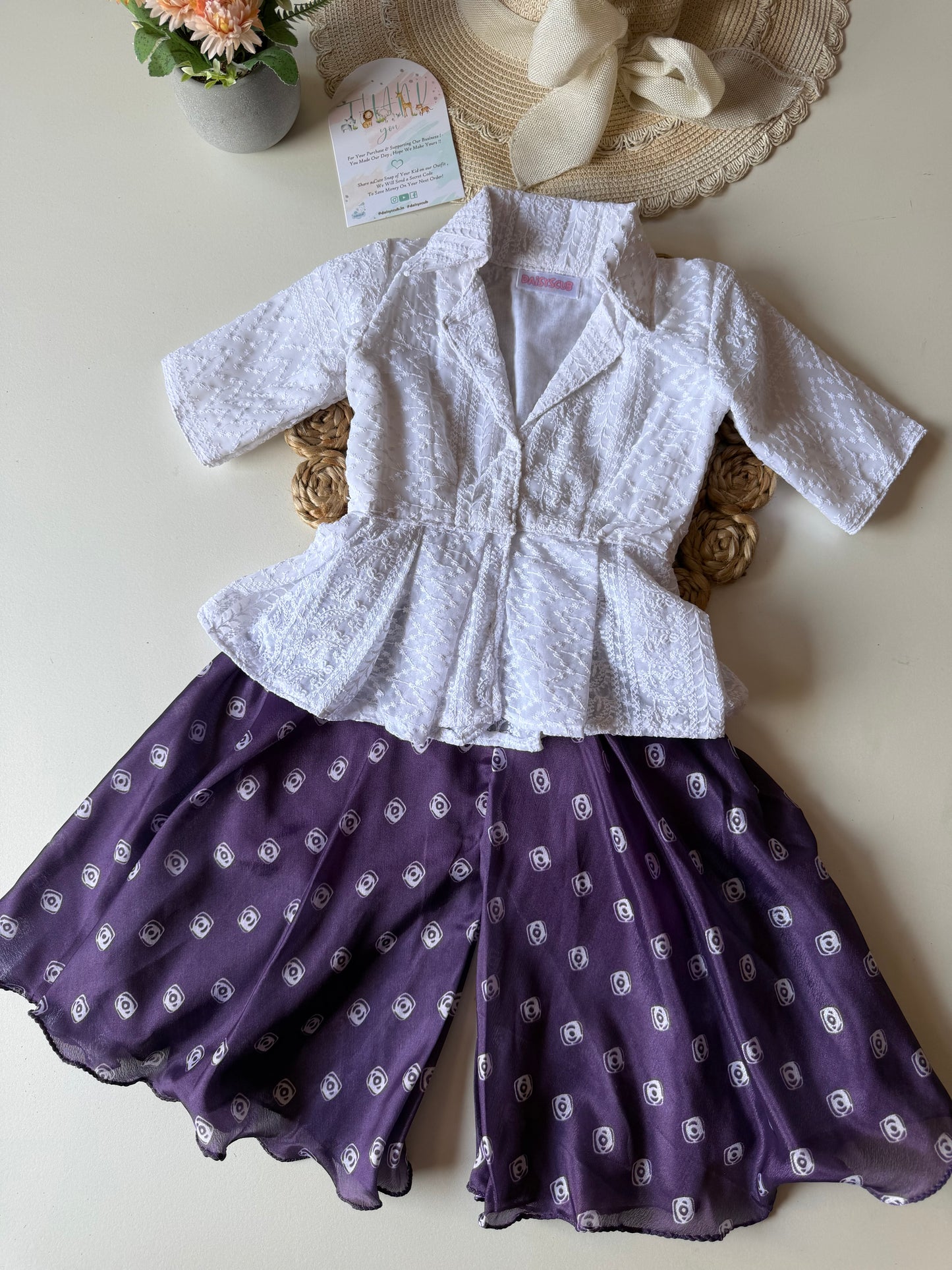 Peplum Contrast Co-Ord Set