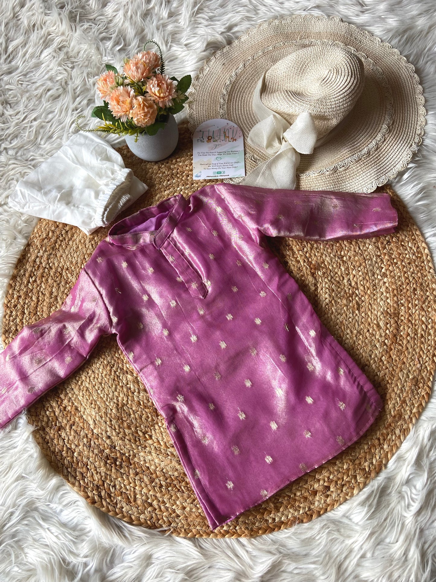 Tissue Butti Kurta Set