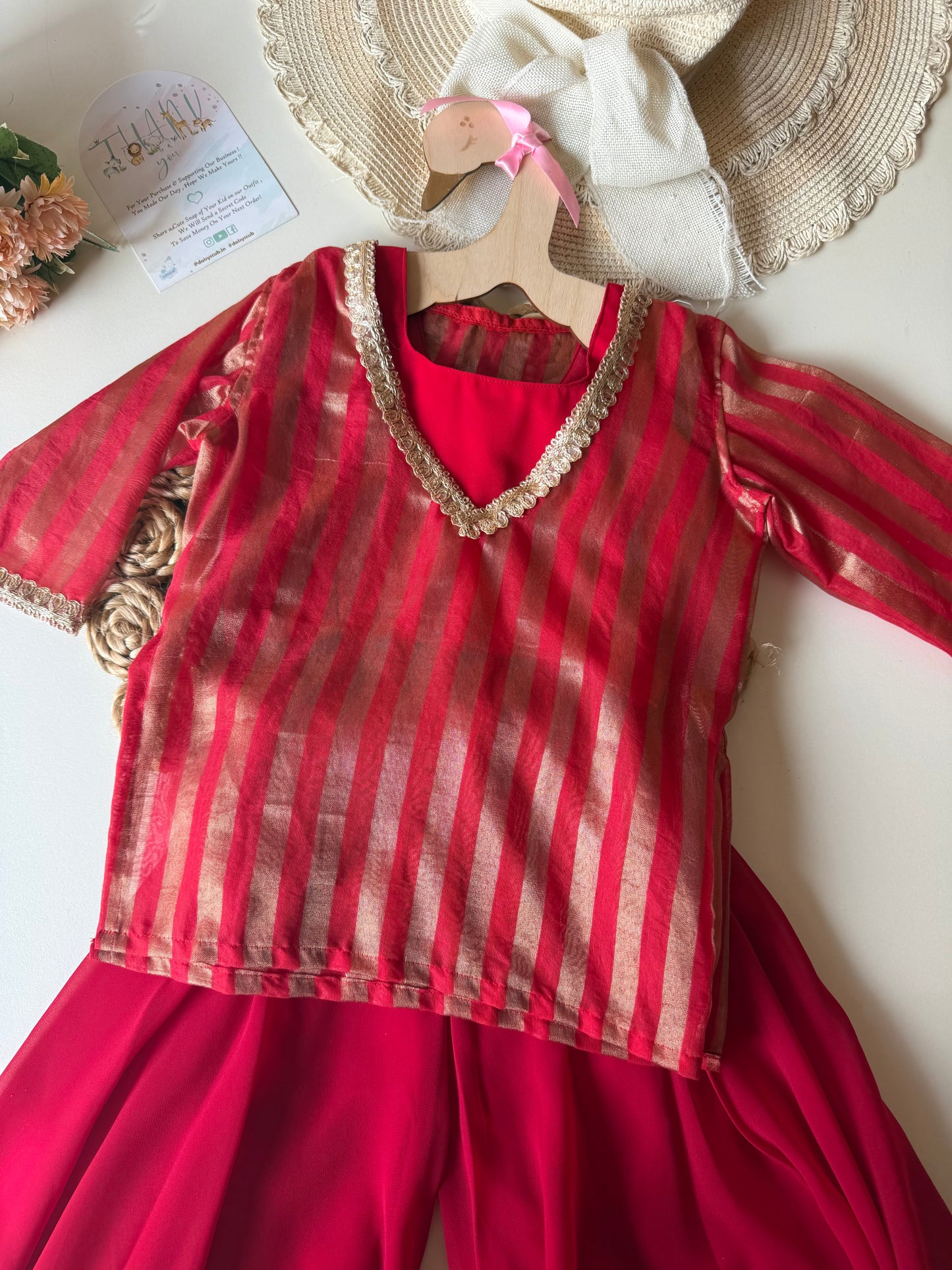 Striped 3 Pc Set with Inner & Pants