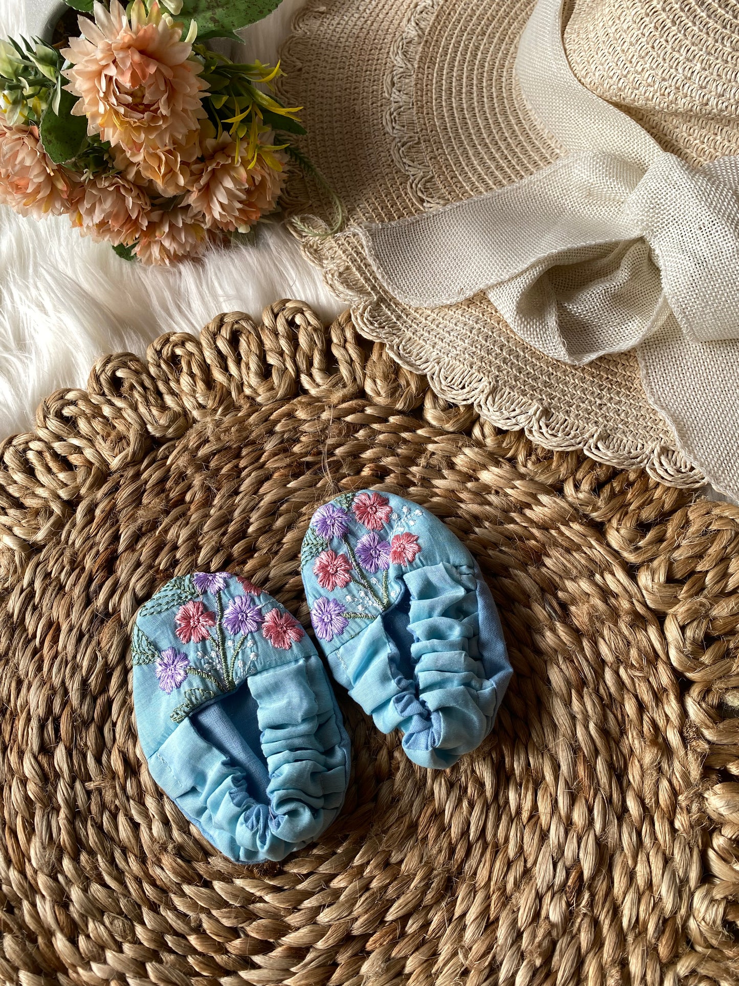 Soft Mul Cotton Skyblue Romper
