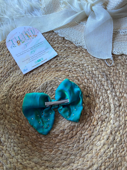 Malai Silk Pearl Work Bow