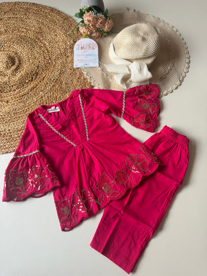 Soft Cotton Sequins Coord set