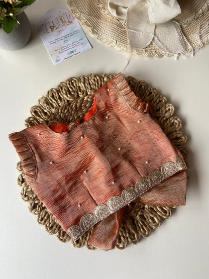 Crush Tissue Pearl Lehenga