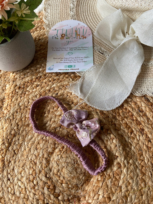 Organza Elastic Headband with Bow