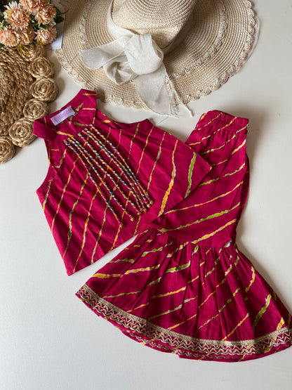 Lehariya Ghungroo Beads Coord Set