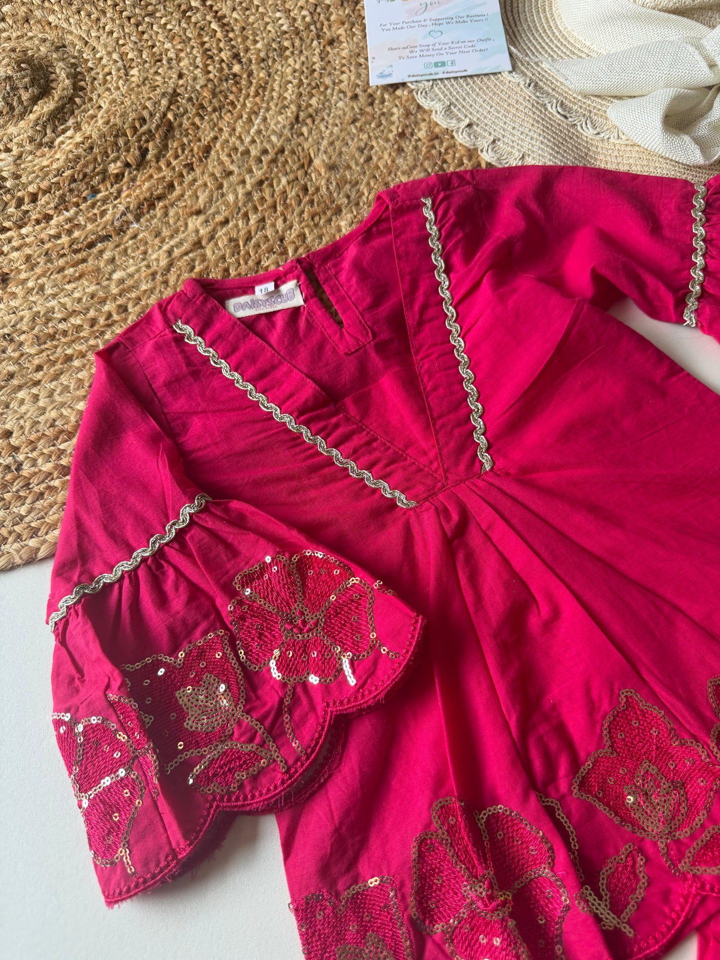 Soft Cotton Sequins Coord set