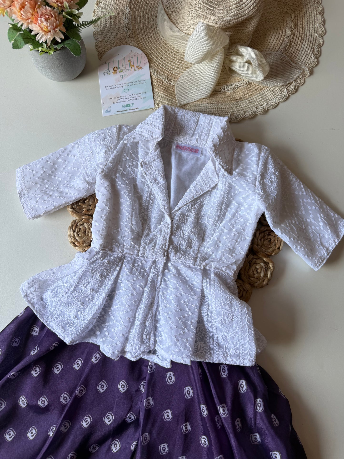 Peplum Contrast Co-Ord Set