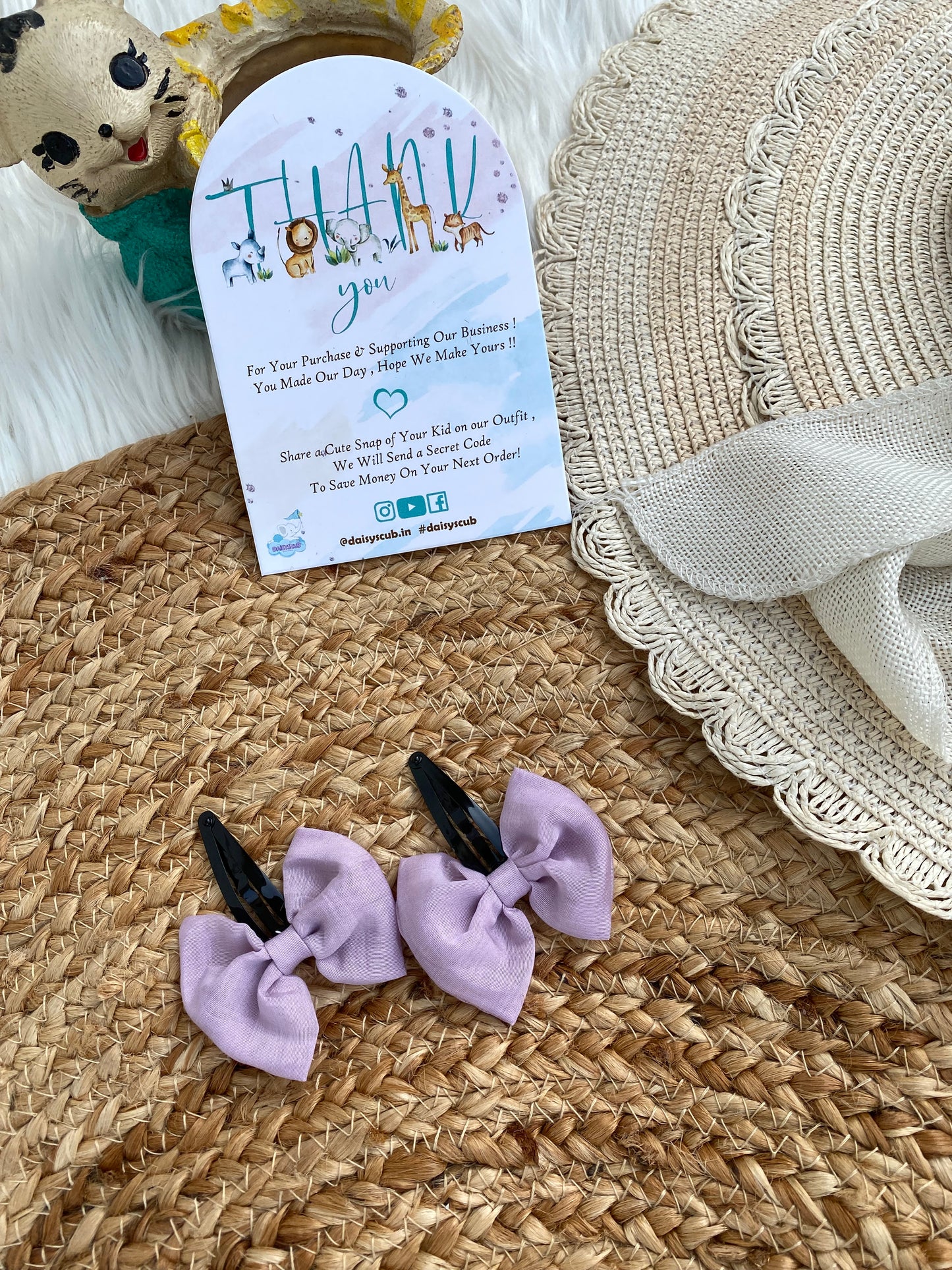 Mul Chanderi Lilac Hair Pin