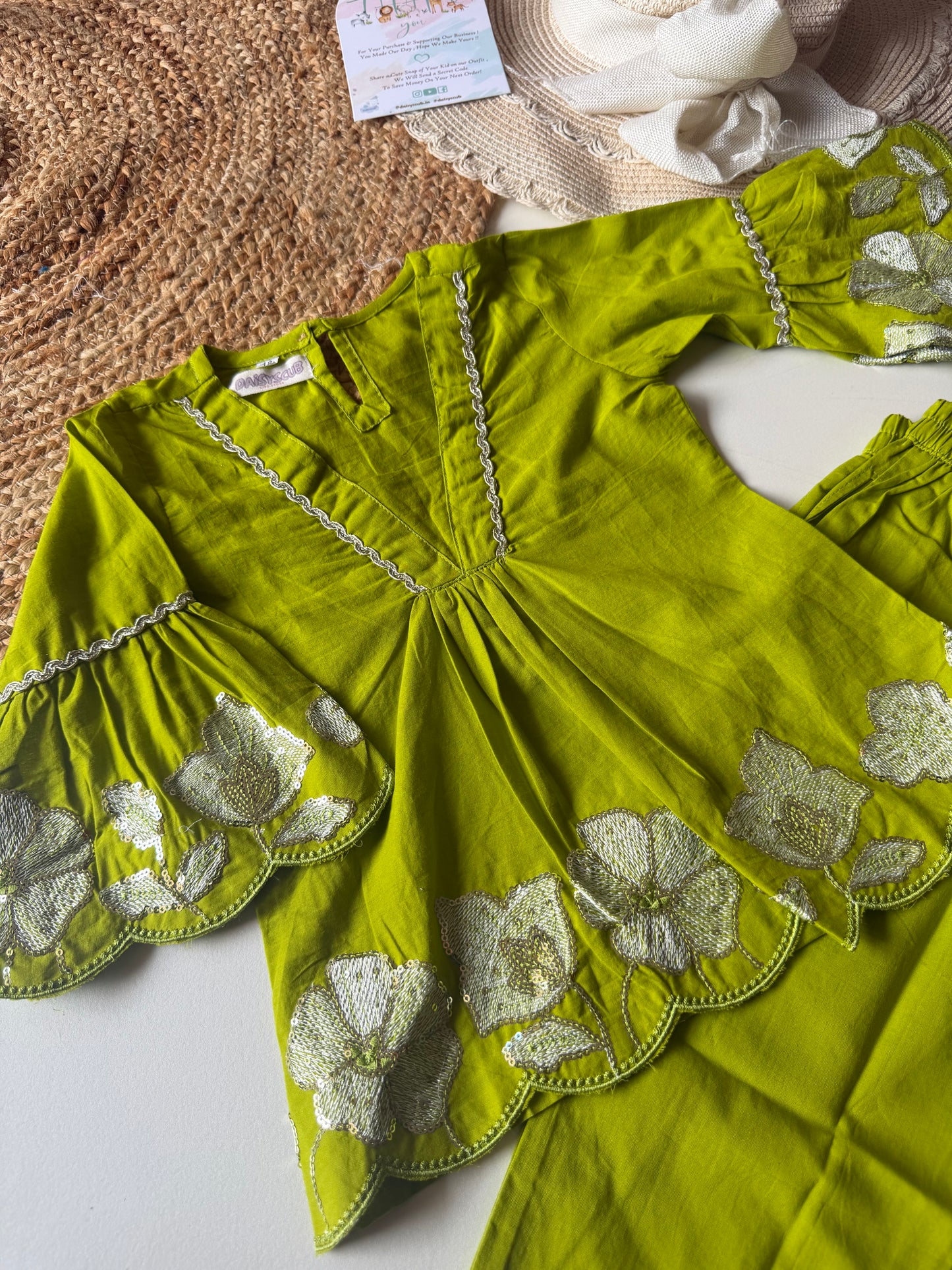 Soft Cotton Sequins Coord set