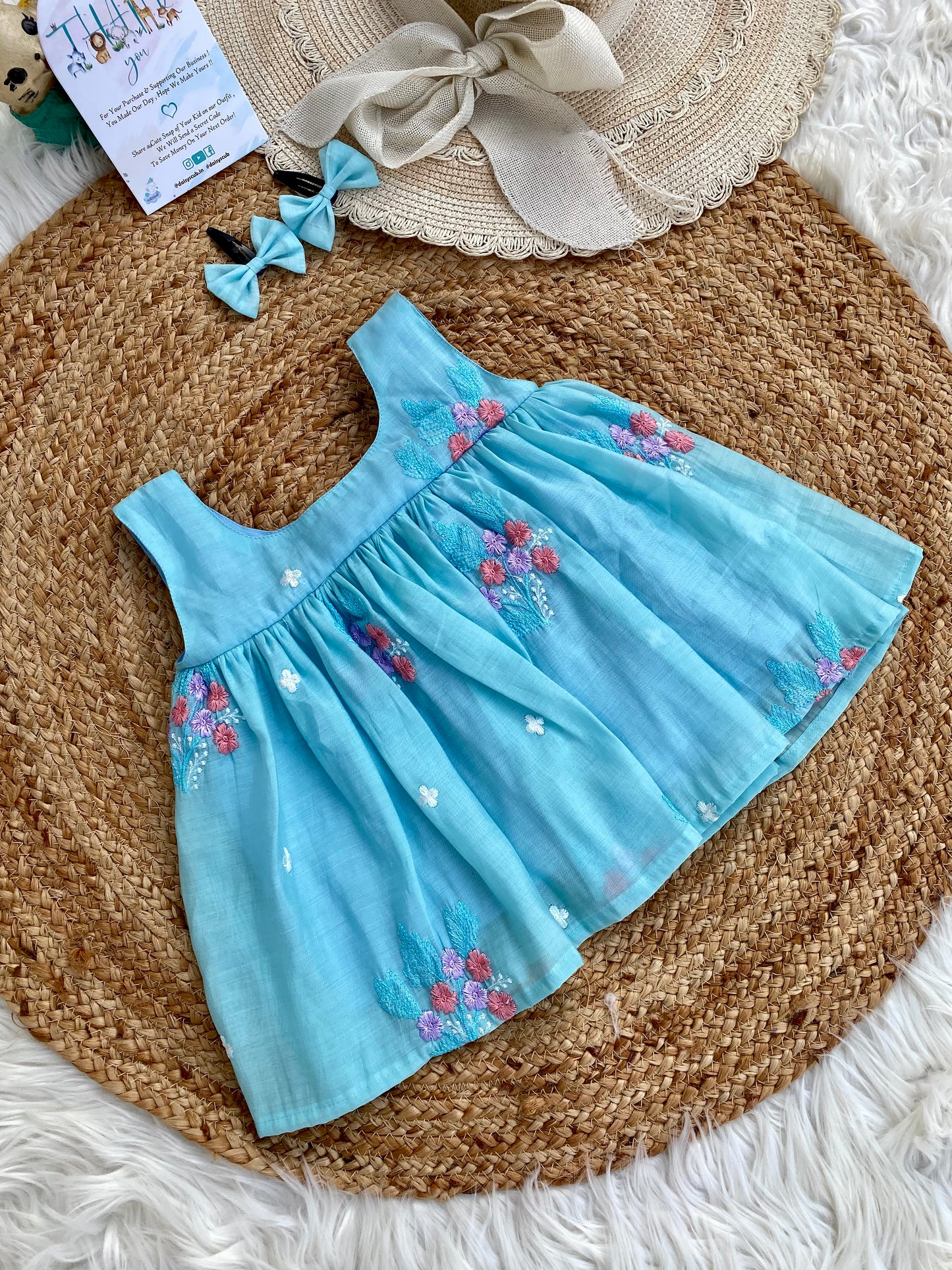 Mul Chanderi Floral Coord Set