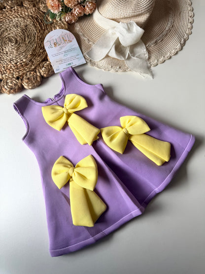 Aline Scuba Bow Frock in 2 Colours