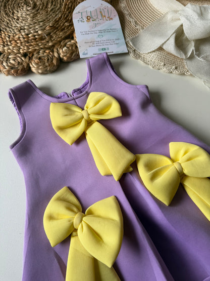 Aline Scuba Bow Frock in 2 Colours