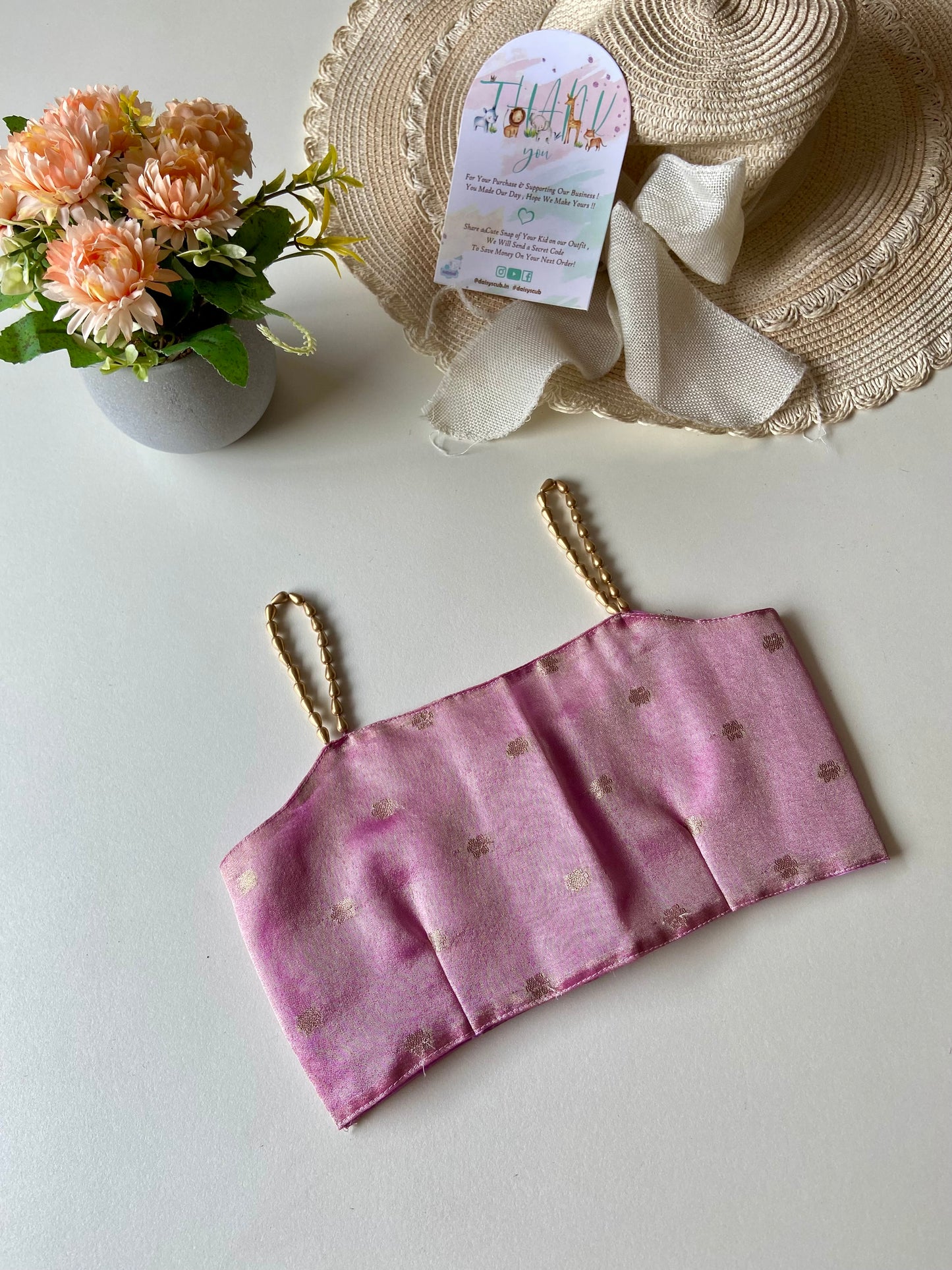 Tissue crushed Lehenga Set