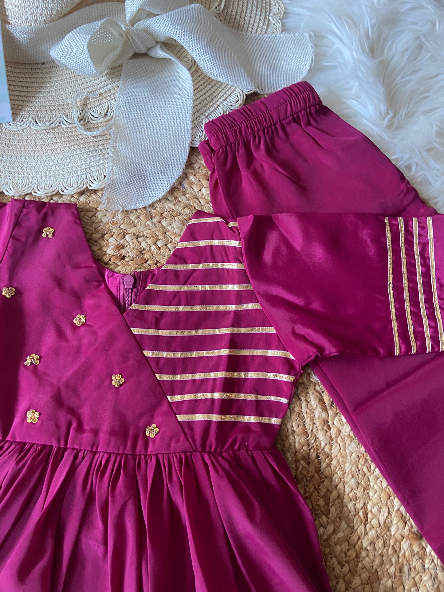 Anarkali Gottapatti Kurta set with Dupatta