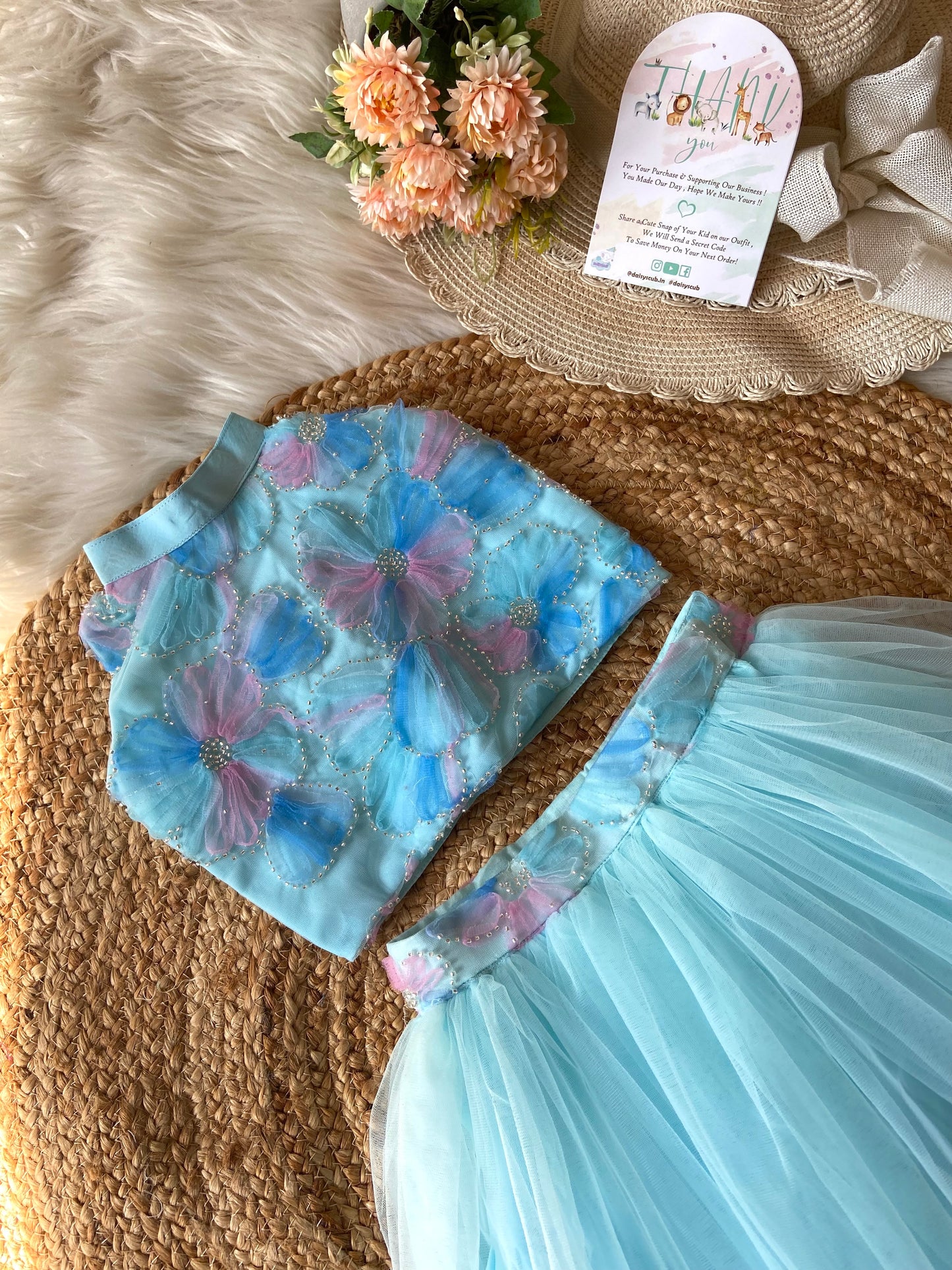 Hand Embroidery Net Lehenga