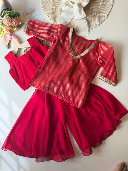 Striped 3 Pc Set with Inner & Pants