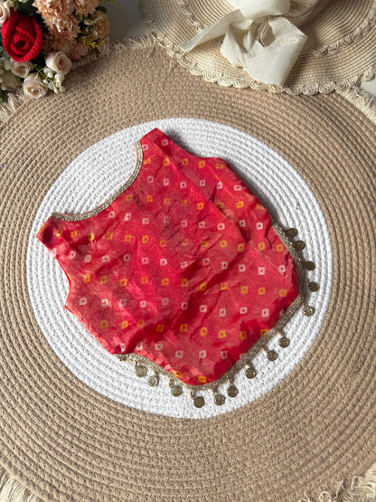 Bandhani Ghungroo Coin Top with Palazzo in 2 Colours
