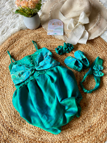 Peacock Bow Romper