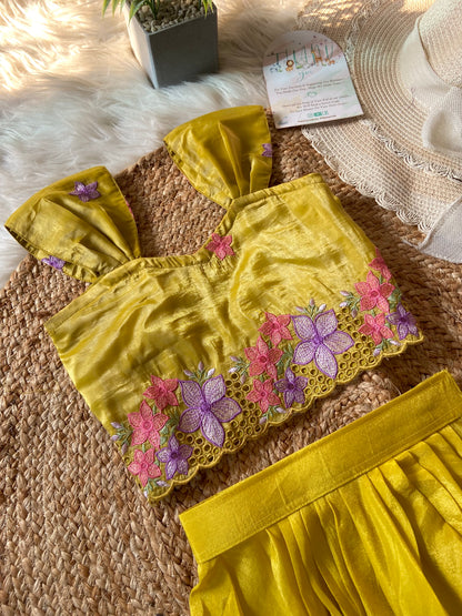 Pure Tissue laser Cut Drape Skirt