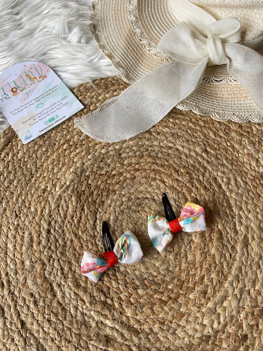 Half white Cotton Hair pin