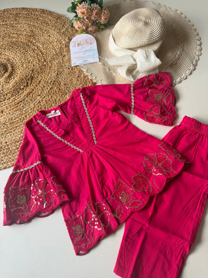 Soft Cotton Sequins Coord set