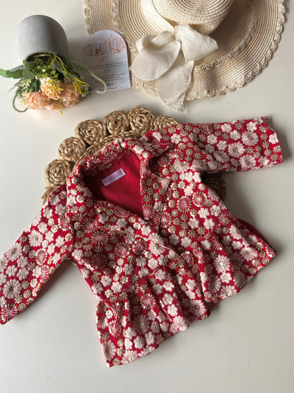 Embroidery Thread Work Peplum Co-ord Set