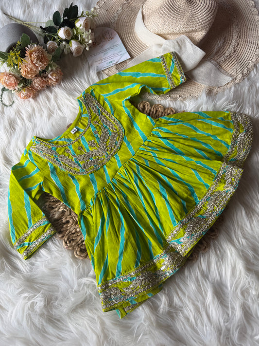 Lehariya Premium Embroidery Anarkali with Sharara Pants