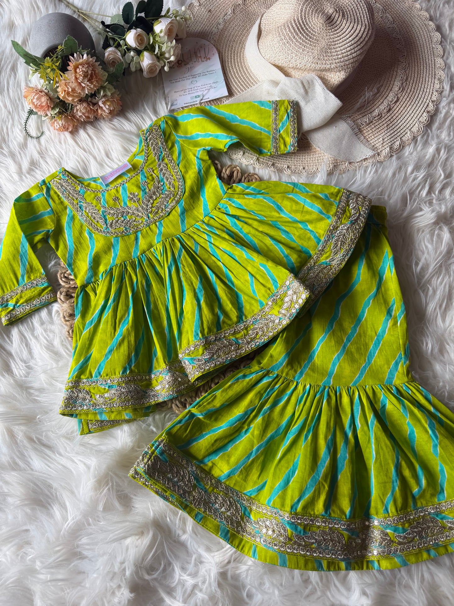 Lehariya Premium Embroidery Anarkali with Sharara Pants