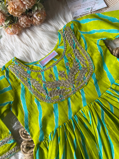 Lehariya Premium Embroidery Anarkali with Sharara Pants