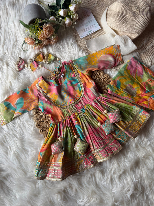 Muslin Classic Partywear Anarkali with Pants