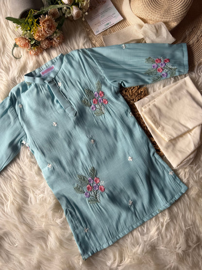 Mul Cotton Floral Kurta Set